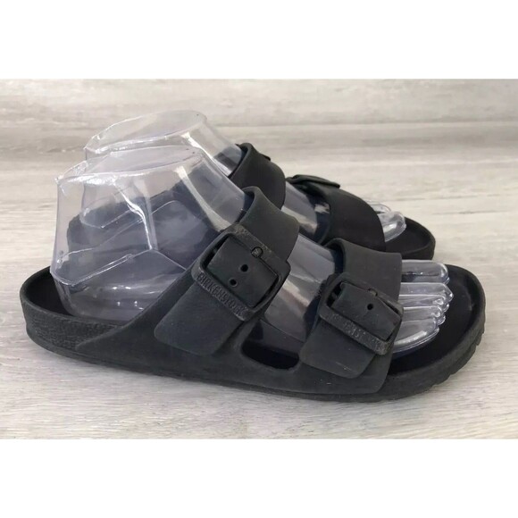 Birkenstock EVA Women's Sandal Black 7 Slip On Comfort Buckle Double Strap Shoes - Picture 1 of 6